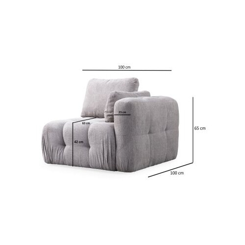 Atelier Del Sofa amaris 1R light grey 1-Seat sofa Cene