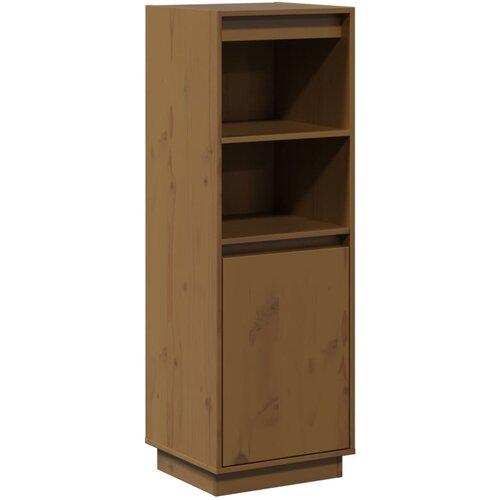 Maison Chic Visoka omara - Komoda - Predalnik rjava 37x34x110 cm trdna borovina, (21718850) Slike