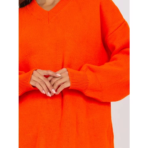 Fashion Hunters Orange knitted oversize dress RUE PARIS