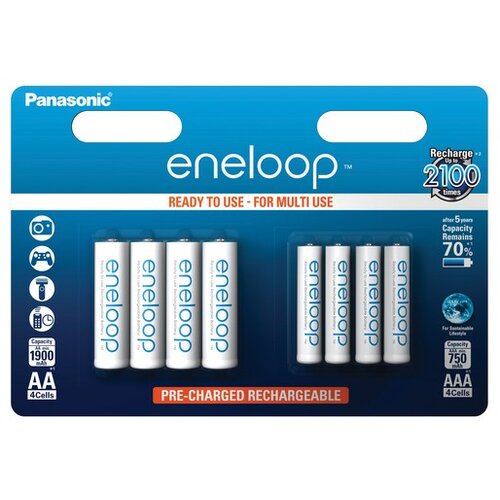 Panasonic Eneloop baterija AA / AAA, 8 kos Slike