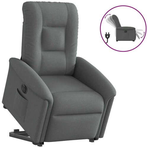 vidaXL Električni naslonjač na podizanje od tkanine tamnosivi Cijene