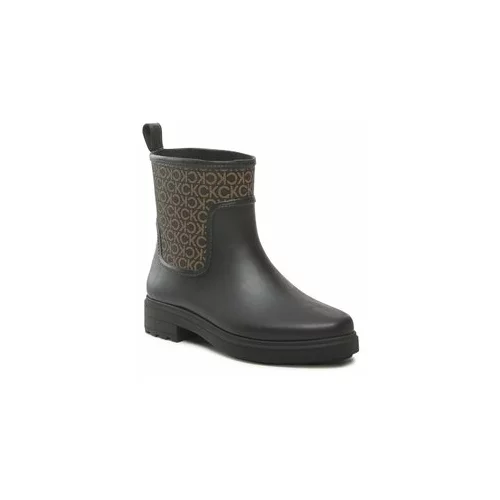 Calvin Klein Gumijasti škornji Rain Boot W/Flc HW0HW01319 Črna