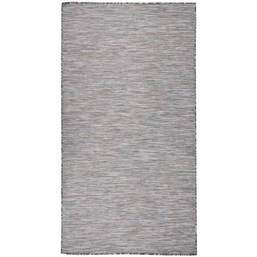  Vanjski tepih ravnog tkanja 80 x 150 cm smeđe-plava Slike