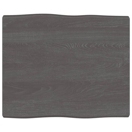 vidaXL Mizna plošča temno siva 60x50x4 cm obdelana trdna hrastovina Cene
