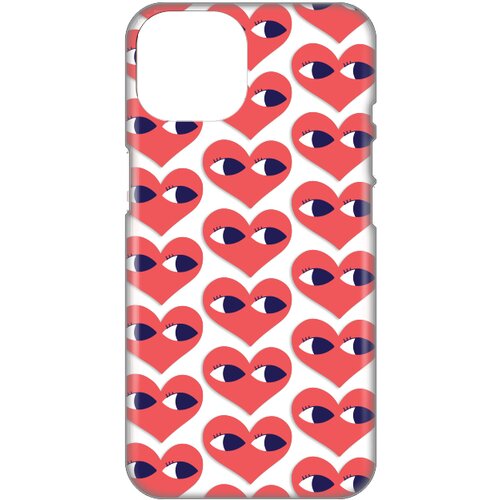  Silikonska maska za iPhone 14 6.1 Eye Heart Pattern Print Skin šarena Cene