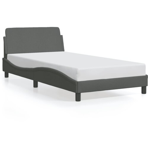Maison Chic Posteljni okvir - Enojna postelja - Postelja za odrasle brez vzmetnice temno siv 100x200 cm blago-J7823, (21774080) Cene