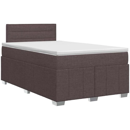  Boxspring krevet s madracem Tamno smeđa 120 x 190 cm Tkanina - Tamno smeđa 120 x 190 cm Dizajn linija Slike