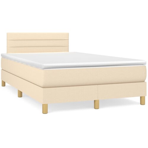 Maison Chic Box spring postelja - Vzmetna postelja z vzmetnico krem 120x200 cm blago SL19332, (21881276) Cene