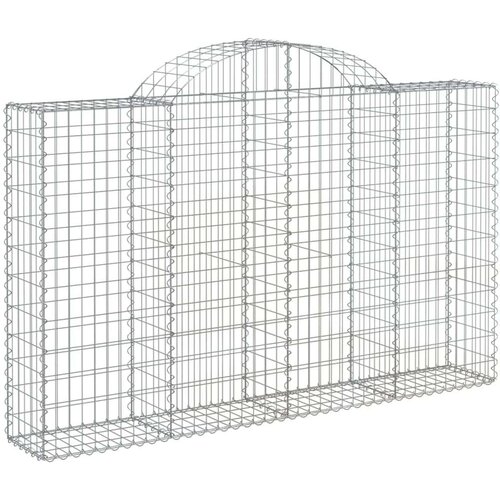  Lučne gabionske ko&amp;scaron;are 10kom 200x30x120/140cm pocinčano željezo Slike