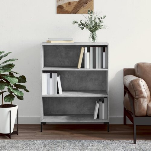 vidaXL Knjižna omara betonsko siva 69,5x32,5x90 cm inženirski les Cene