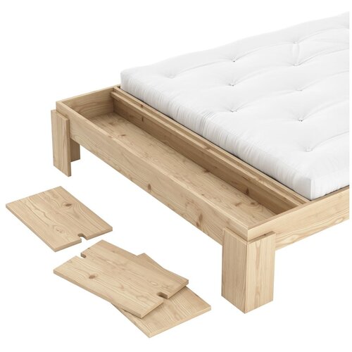 Karup Design Zakonska postelja iz masivnega bora z letvenim dnom 160x200 cm v naravni barvi Layers &amp;ndash; Slike