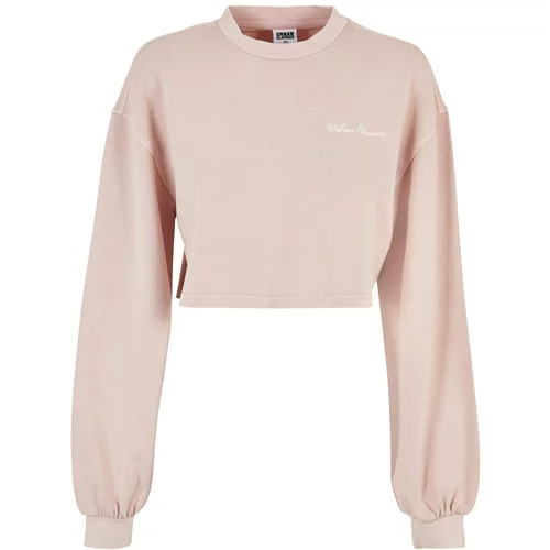 Urban Classics Sweater majica puder roza / bijela