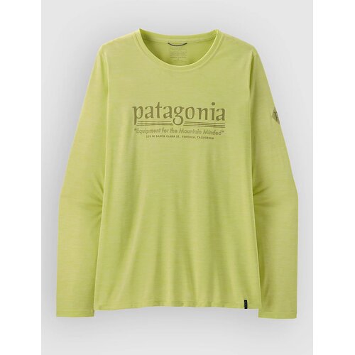 Patagonia Cap Cool Daily - Hut Tripper Majica z dolgimi rokavi vellum green Slike
