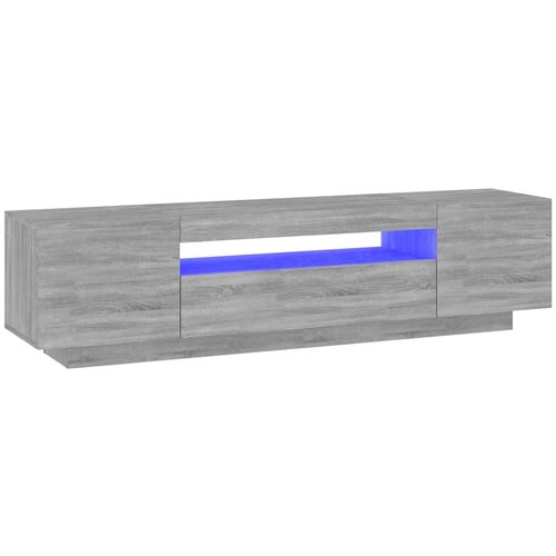Maison Chic TV omarica - TV stojalo - Televizijska omarica z LED lučkami siva sonoma 160x35x40 cm, (21700053) Slike