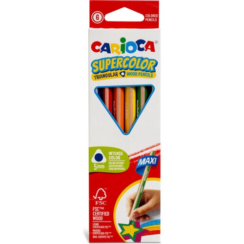 Carioca Supercolor Maxi Triangular Pencils - 6 kos. Cene