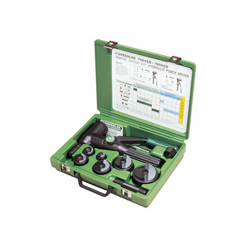 Greenlee hidraulični alat za prosecanje otvora u limu set 7904E u setu sa probijačima ISO 16/20/25/32/40 50356160SET Slike