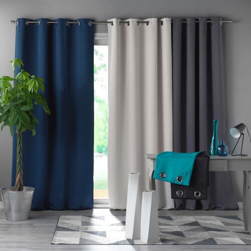 Douceur d int&amp;eacute;rieur Črna zavesa zatemnitvena 135x280 cm Occult &amp;ndash; Slike