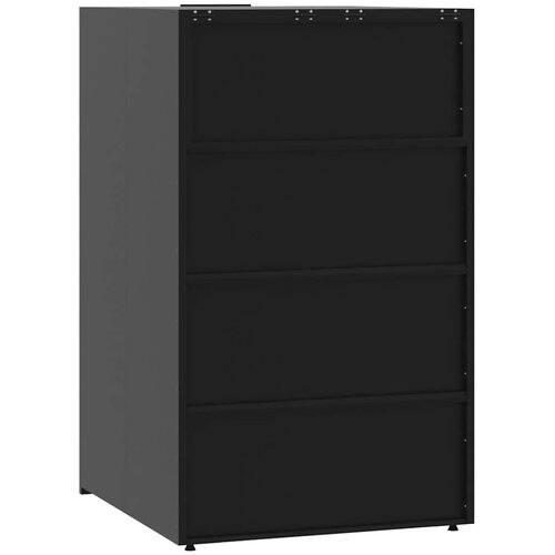  Spremi&amp;scaron;te za 5 kante za otpad crno 345x79x117 cm čelično Slike