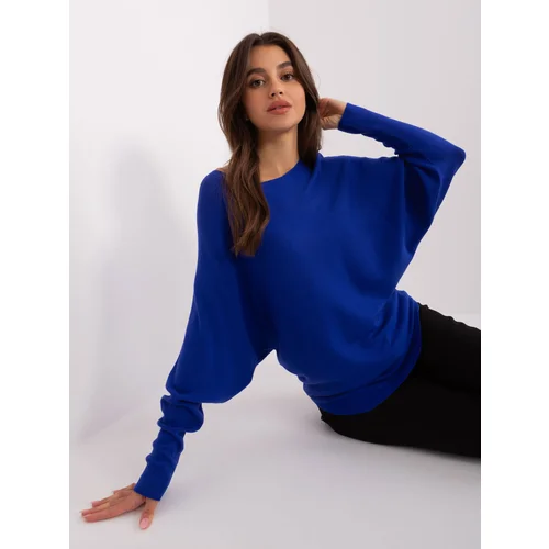 Fashion Hunters Women's cobalt oversize viscose sweater