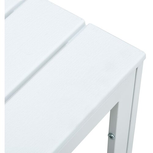  Stolić za kavu bijeli 78 x 78 x 74 cm HDPE s izgledom drva Slike