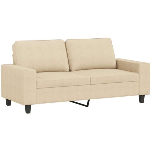 vidaXL Kavč dvosed krem 140 cm blago Cene