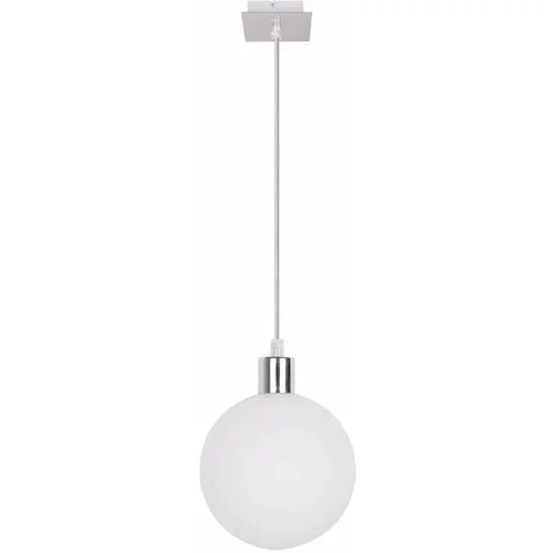 Candellux Lighting Viseča svetilka v srebrni barvi s steklenim senčnikom ø 15 cm Oden - Candellux Lighting