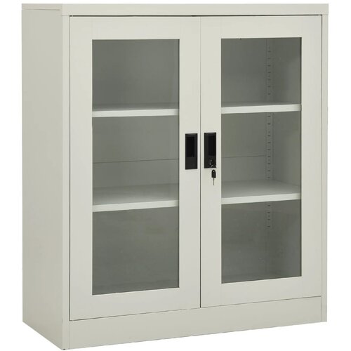  Uredski ormarić svjetlosivi 90 x 40 x 105 cm čelični Cijene