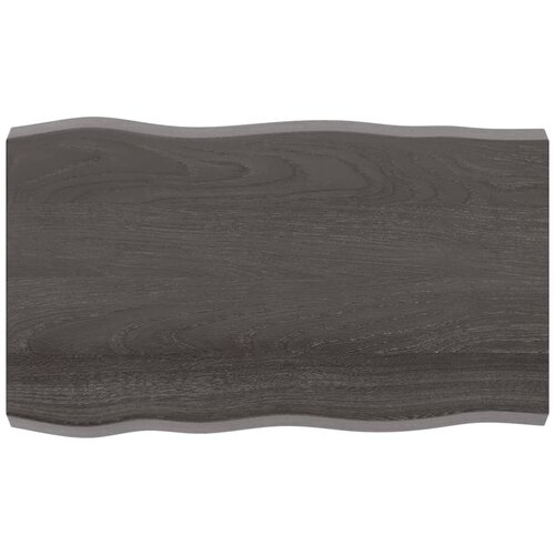 vidaXL Mizna plošča temno siva 100x60x6 cm obdelana trdna hrastovina Cene