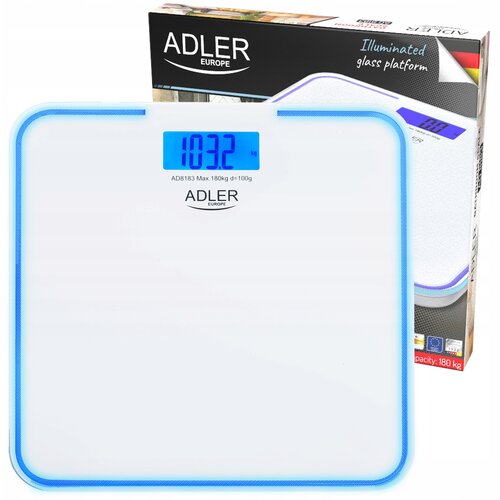  LED osebna elektronska osvetljena LCD steklena tehtnica do 180kg Cene