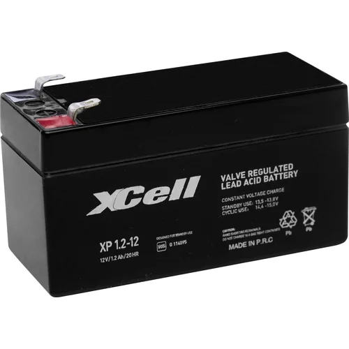 XCELL Svinčev akumulator 12 V 1.2 Ah XP1.212 XCEXP1.212 Blei-Vlies (AGM) (B x H x T) 97 x 52 x 44 mm ploščati vtič 4.8 mm vzdrževanje ni potrebno\, VDS-certificirano, (20439150)