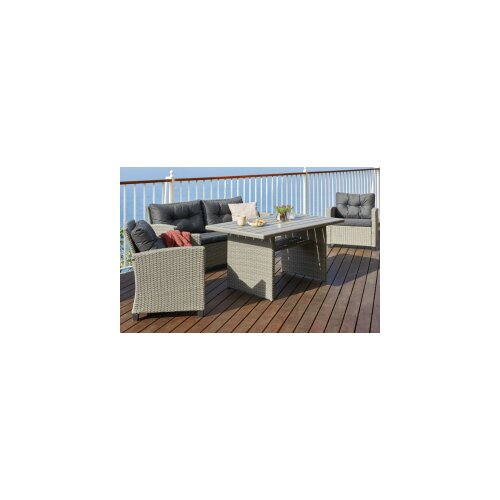 Lounge ba&scaron;tenski set  visbi 4 osoba siva Cene