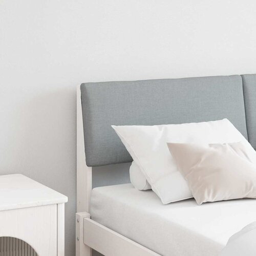 vidaXL Tapecirano vzglavje Svetlo siva 160 cm Masivno borovo les Cene