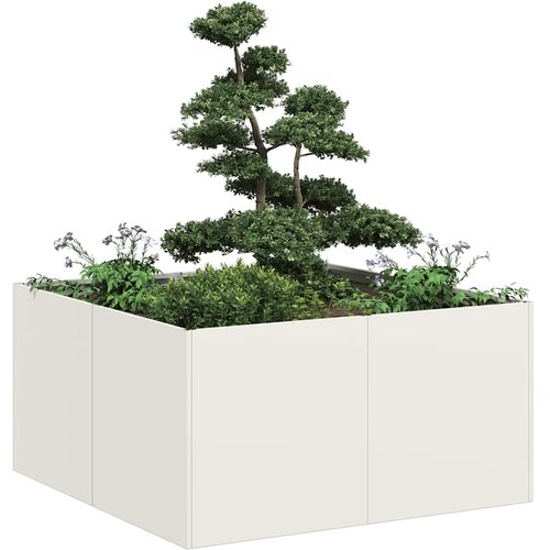 vidaXL Sadilnik Bela 80x80x40 cm Hladno valjano jeklo Cene