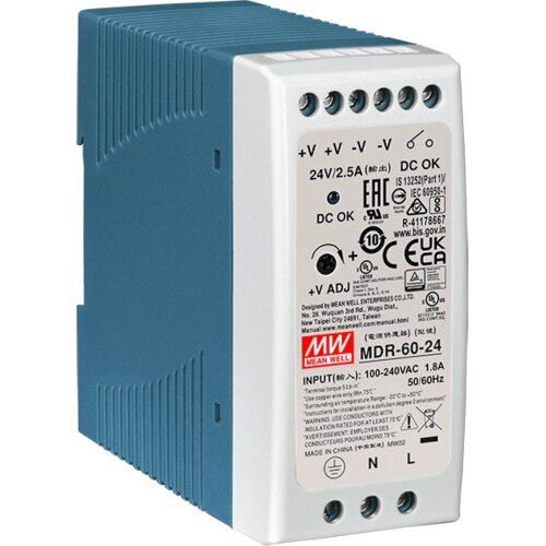 Mean Well Napajanje na DIN &scaron;inu 24V 60W MDR-060-24 Cijene