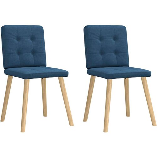 vidaXL Jedilni stoli 2 kosa modro blago Cene