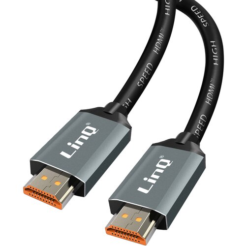 LINQ video kabel hdmi 2.1 8K 120 fps high speed uhd, združljiv hfr, 3D, HDR-10, earc, dsc, qms, vrr, allm, ethernet, 1,5 m, - crn, (20630326) Slike