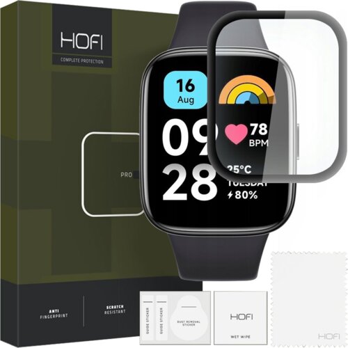 HOFI HIBRIDNI STEKLENI OVITEK ZA XIAOMI REDMI WATCH 3 ACTIVE BLACK, (21974521) Cene