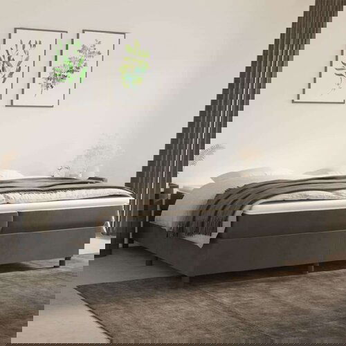  Za krevet s oprugama tamnosivi 200x200 cm bar&amp;scaron;unasti Slike