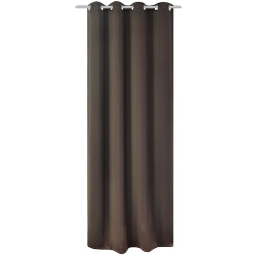 VidaXL Zavjesa za Zamračivanje s Metalnim Prstenovima 270x245 cm Smeđa Slike