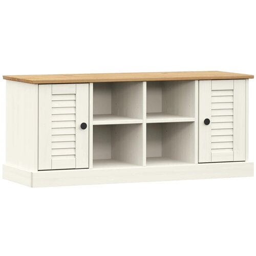 vidaXL Klop za čevlje VIGO bela 106x35x45 cm trdna borovina, (20810942) Cene