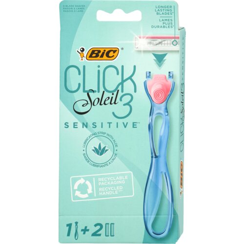 Bic Soleil Click Sensitive brijaći aparat za žene + zamjenske britvice 2 kom 1 kom Cene