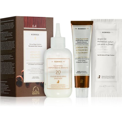 Korres Argan Oil trajna boja za kosu s arganovim uljem nijansa 6.4 Copper Dark Blonde 50 ml Slike