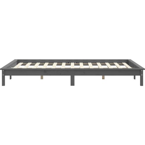  Okvir za krevet sivi 140x190 cm od masivnog drva Slike