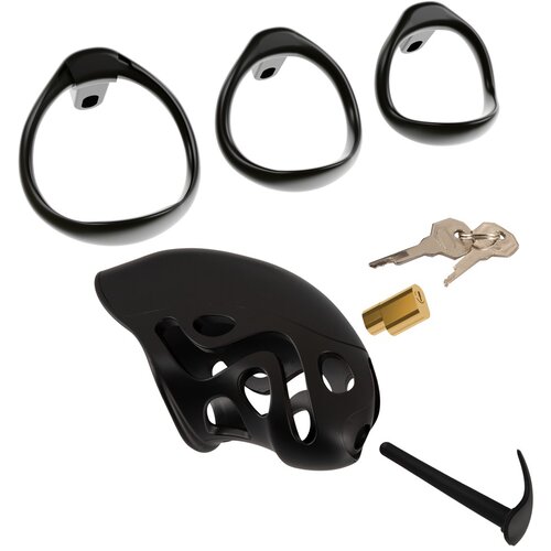 SuperLove Cock Cage with Dilator Black Slike