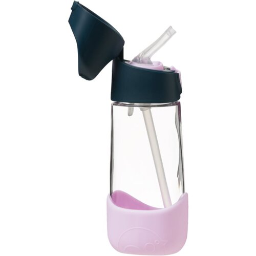 B.box Bottle with Straw steklenička s slamico Indigo Pink 450 ml Slike