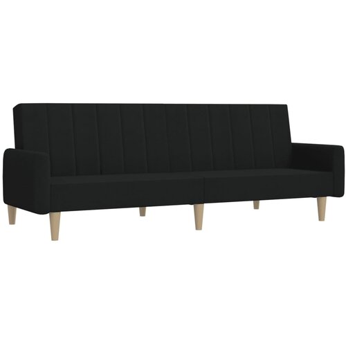 Maison Chic kavč - Sofa - Kanape dvosed z leži&amp;scaron;čem črno blago, (21726614) Slike
