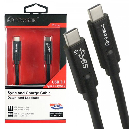 FONTASTIC kabal Typ-C &amp;gt; Typ-C USB 3.2, 4K kompatibel, 1 m, Slike