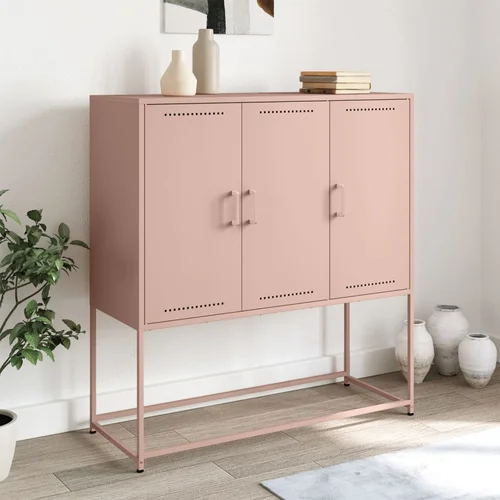 Furnova Komoda roza 100,5x39x107 cm jeklo, (21954817)