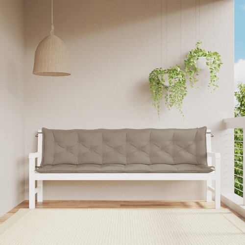 vidaXL Blazina za vrtno klop 2 kosa taupe 200x50x7cm oxford tkanina Cene