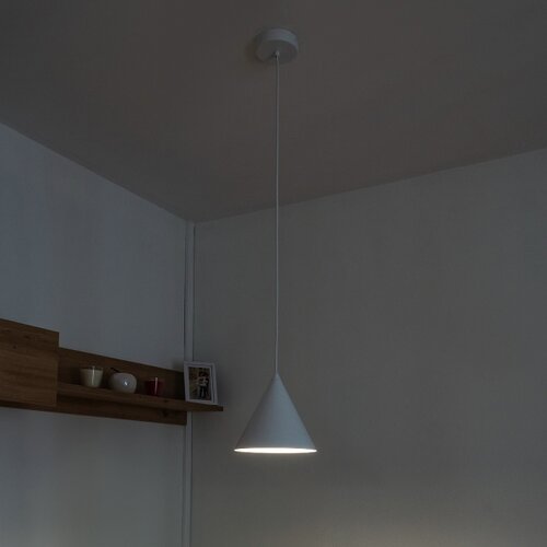  Visilica na sajli ETNA II 1xE27/15W/230V, prečnik 18,5 cm, bela Slike